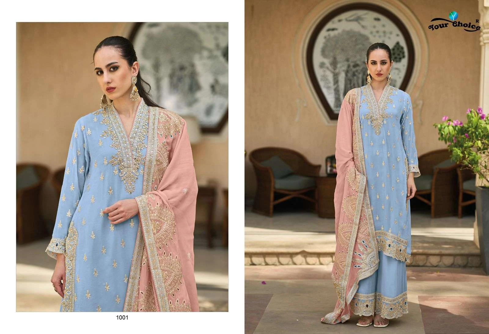 Your Choice Rihana Pure Chiffon Wholesale Designer Readymade Salwar Suit Catalog — Wholesale Salwar Suits, MPA wholesale from Surat — view 2